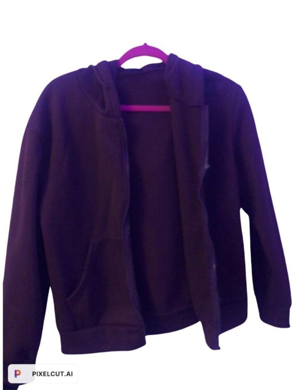 SHEIN EZwear Solid Zip Up Drawstring Thermal Lined Hoodie - Brown/Polyester